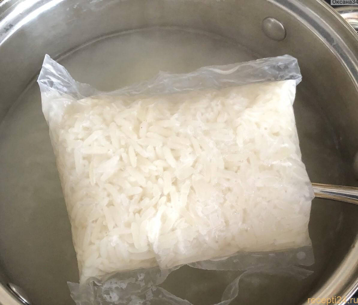 Сколько варить рисовую кашу в пакетиках?