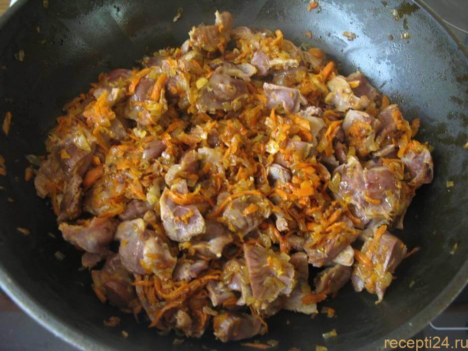 Куриные желудки рецепт приготовления в сковороде Куриные желудки рецепт приготовления в сковороде