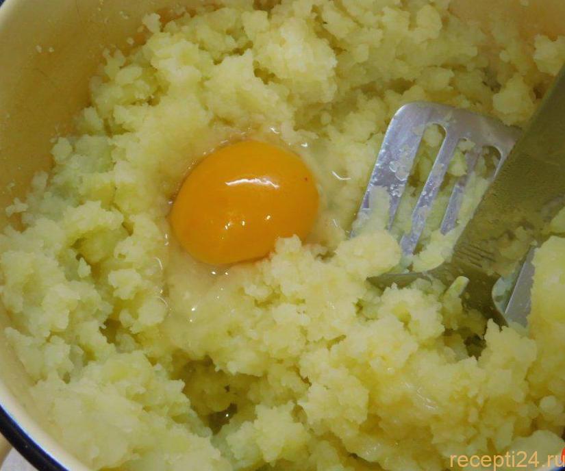 картофельное пюре с яйцом без молока