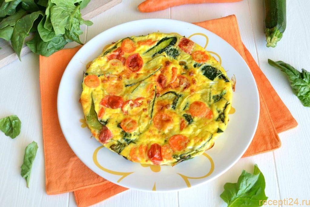 Яичница с кабачками и помидорами Яичница с кабачками и помидорами