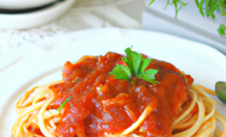 Спагетти в сливочном соусе